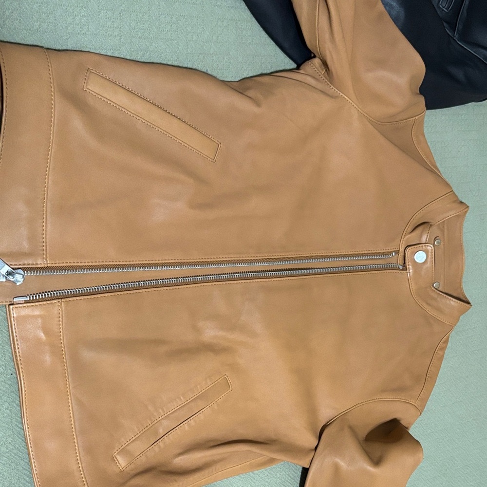 Thursday Boot Company Camel Leather mens Jacket in Slim M
